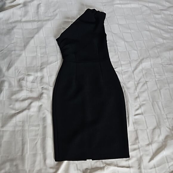 Adyce Women's One Side Off The Shoulder Bodycon Midi Dress Small Black - Picture 12 of 16